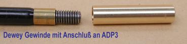 Preview: Adapter Dewey Gewinde 12x28  auf 8x32, ab Kaliber .30 (7,3 D x 32mm L)